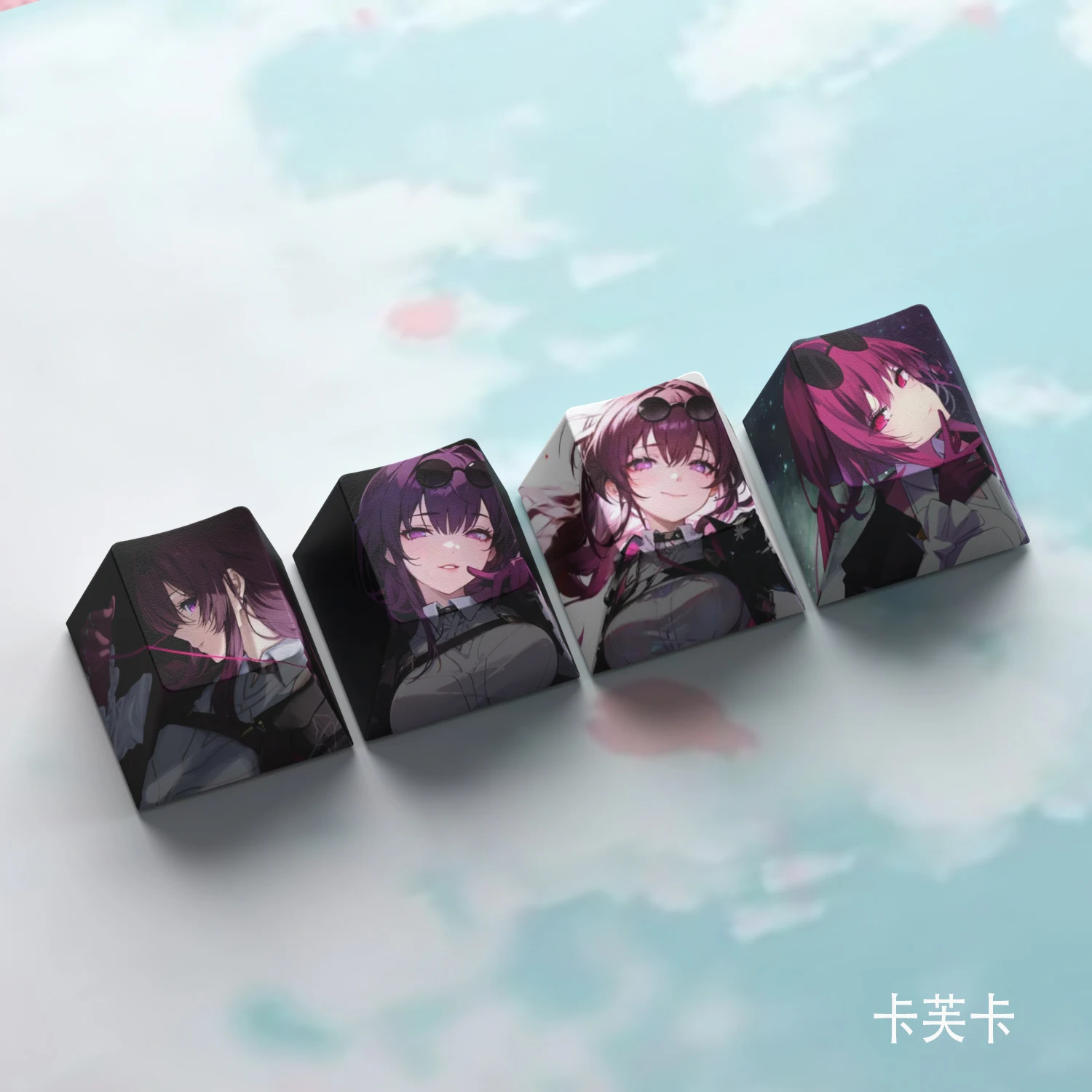 

4Pcs Kafka Dan Heng Aventurine Keycap Honkai Star Rai Jing Yuan Keycaps for Mechanical Gaming Keyboard Accessories Customized