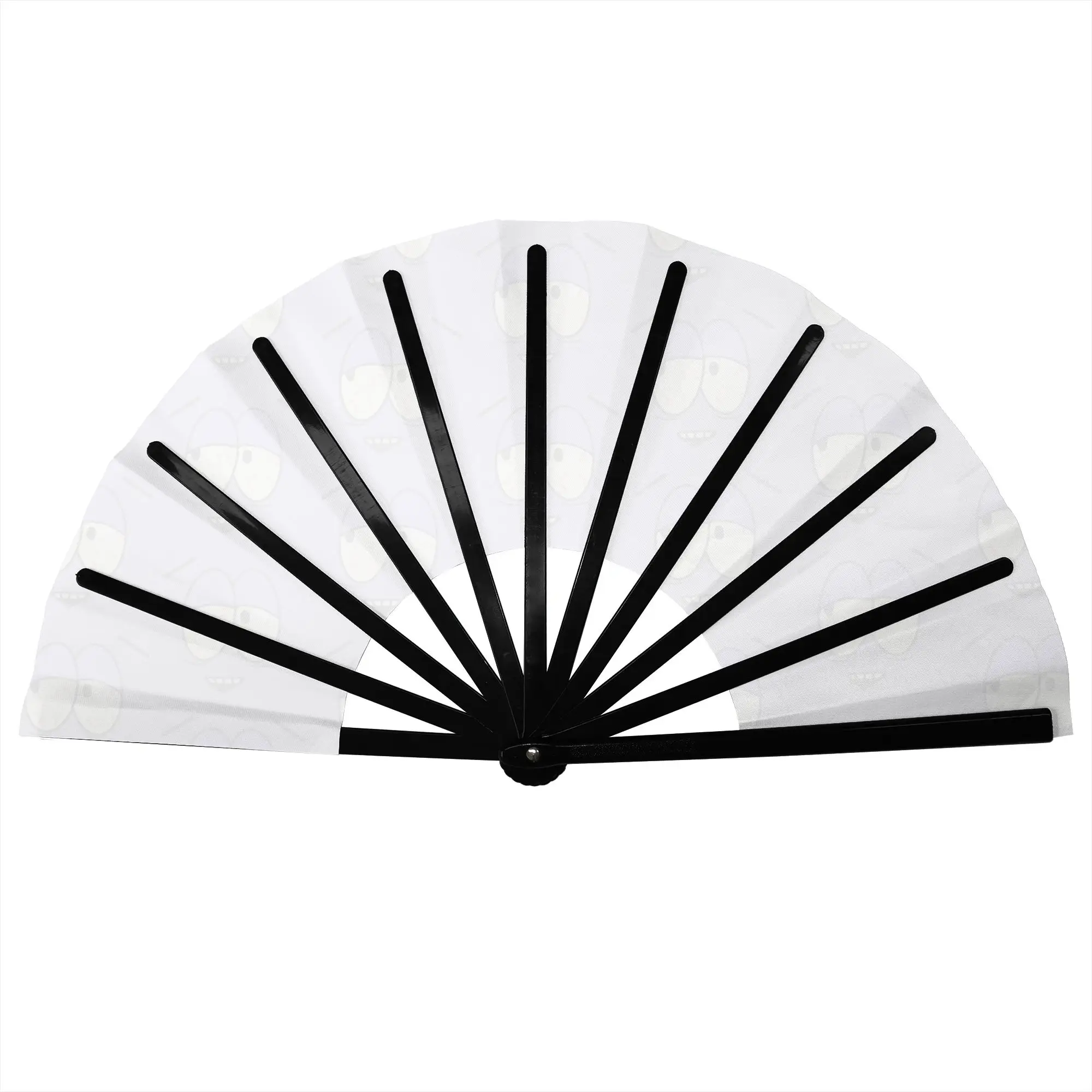 S-Southes Cartoon Manga Folding Hand Fan Custom Comic Polyester Fabric Fan Funny Summer Accessory Decorative Fans