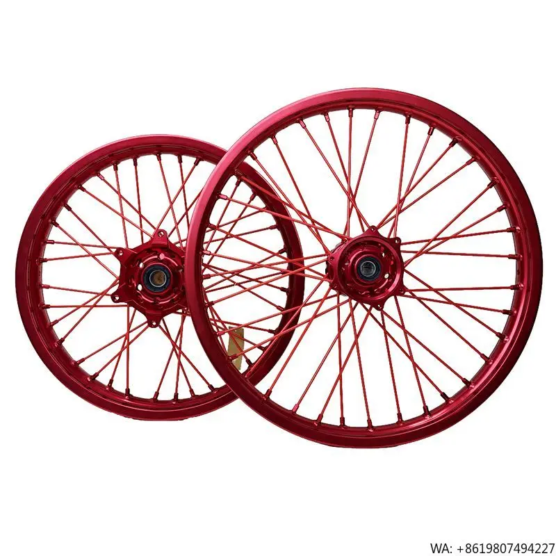 

Painted Spokes Fit CR CRF CRFX 21/19 Wheel Set 7050-T6 Aluminum Alloy Off-Road Motorcycle Supermotard Wheels