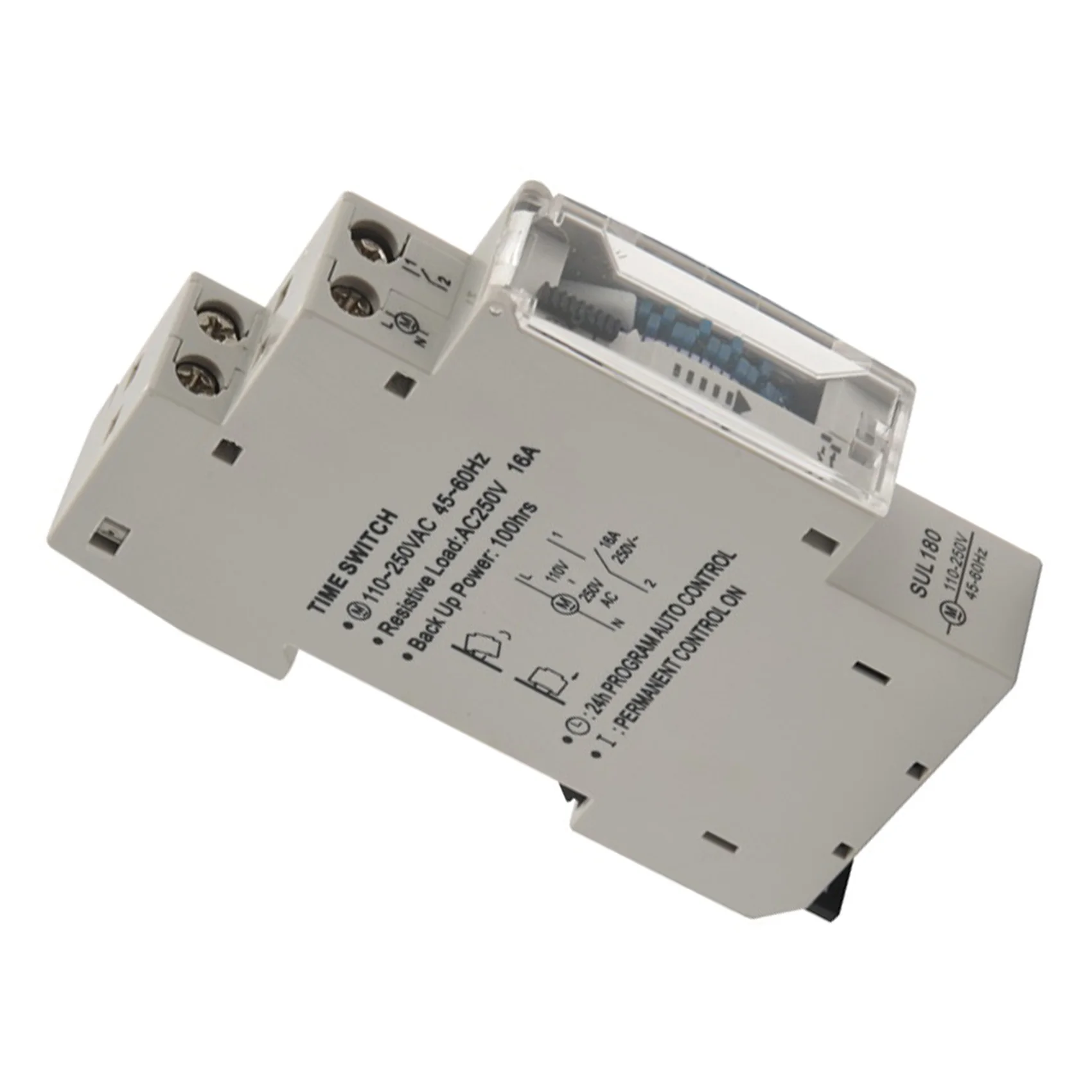 A003 SUL180a 15 Minutes Mechanical Timer 24 Hours Programmable Din Rail Timer Time Switch Relay Measurement Analysis Instruments