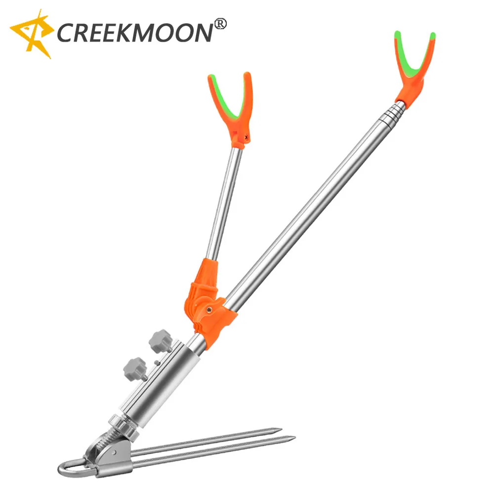 ステンレス鋼-24m-17m-釣り竿ラック-淡水用サポートフレーム-調整可能な多角度ロッドホルダー-スタンド-地面固定式