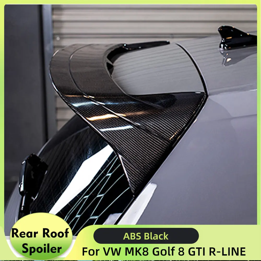 

ABS Glossy Black Rear Roof Spoiler Wings For VW Golf 8 MK8 GTI R line 2021-24 Carbon Look Rear Roof Spoiler Lip Top Wing
