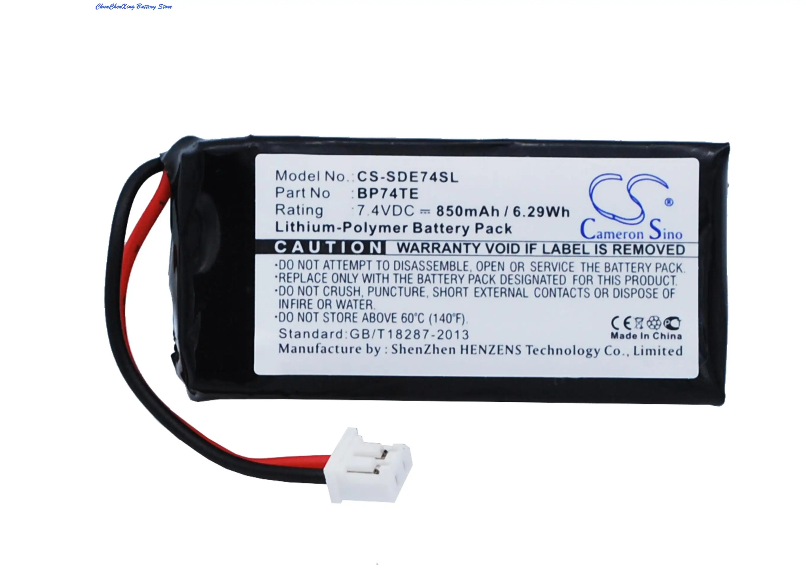 Cameron Sino 850mAh Battery BP74TE for Dogtra DA212, Edge RT transmitter, EDGE transmitter, EDGE TX