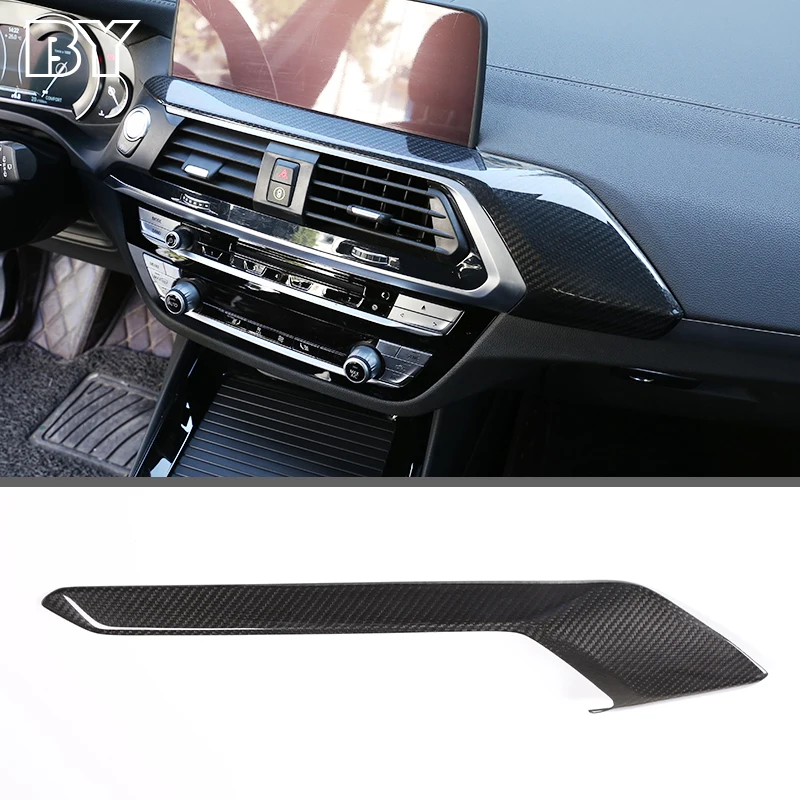 Car Center Console Decoration Cover Panel Trim Real Carbon Fiber For BMW X3 G01 X4 G02 2018-2021 Car Accessories