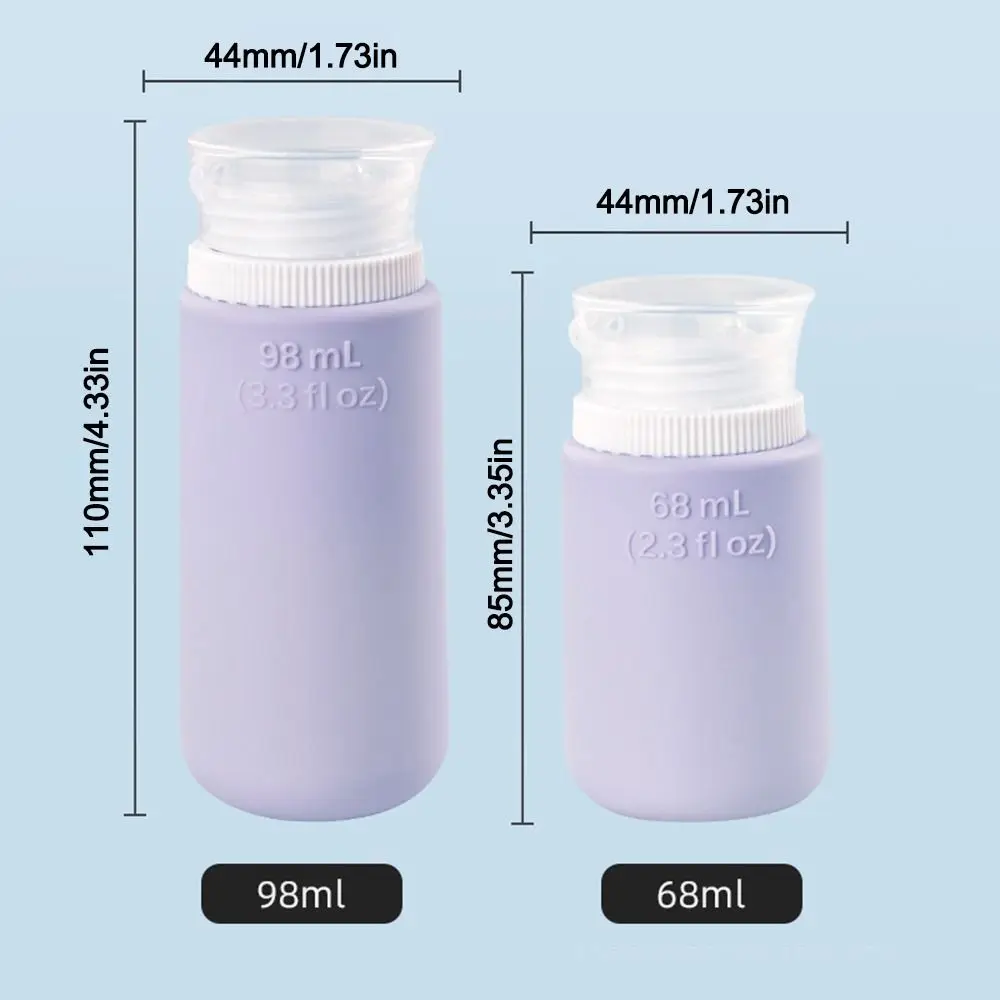 Squeeze Siliconen Navulbare Flessen Draagbare Navulbare 68Ml/98Ml Lotion Container Siliconen Douchegel Lotion Fles Reizen