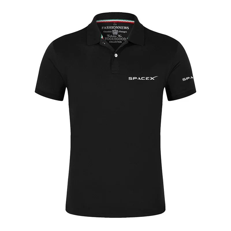 

SpaceX Space X Logo 2024 nuova Polo da uomo Summer Stritching Shorts Sleeve Polo Business Mustang Printed Tee Shirt