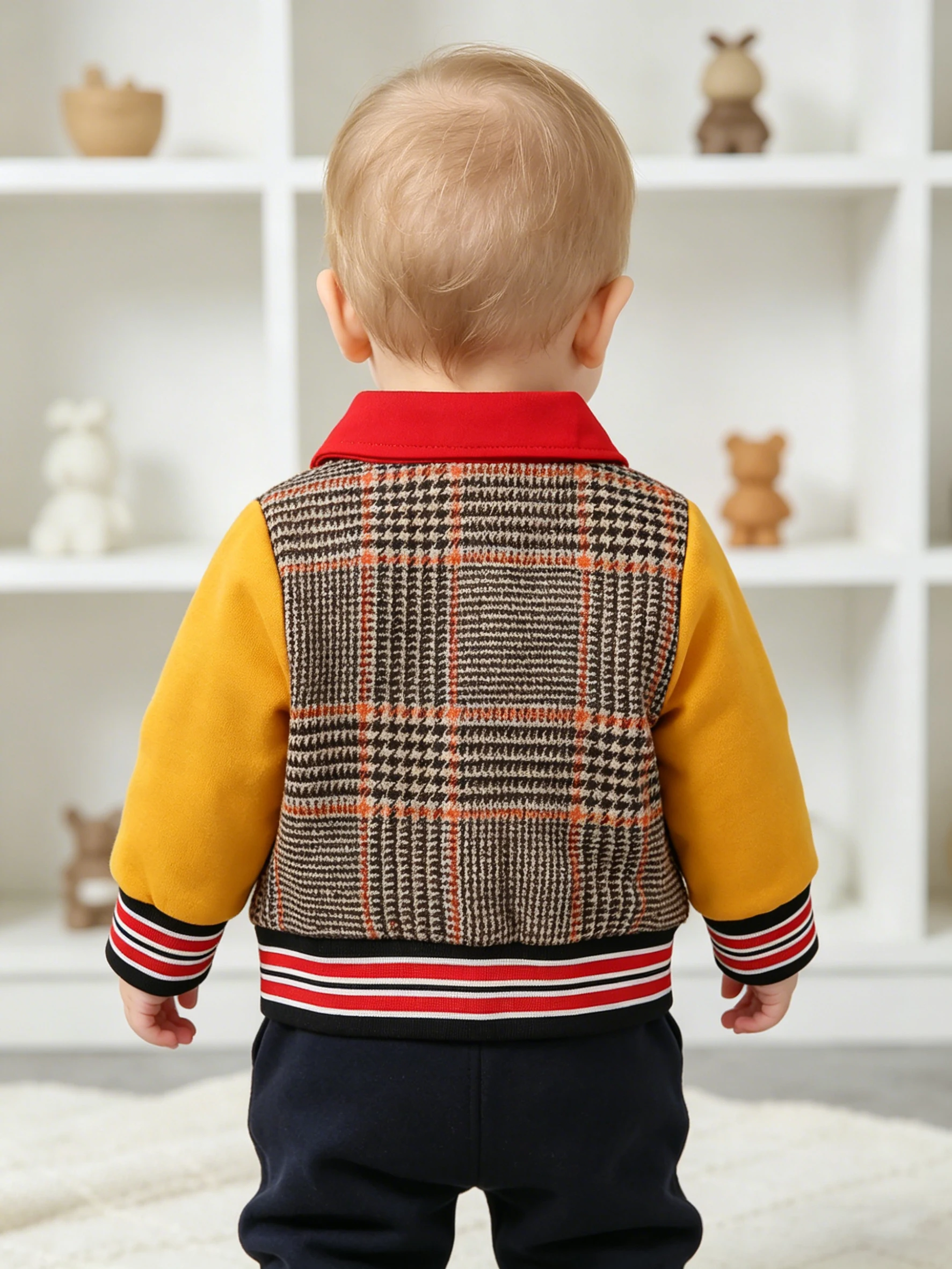 Autumn Winter Baby Boy Letter Casual Outdoor Windproof Warm Patchwork Jacket Coat, Comfortable and Stylish Outerwear