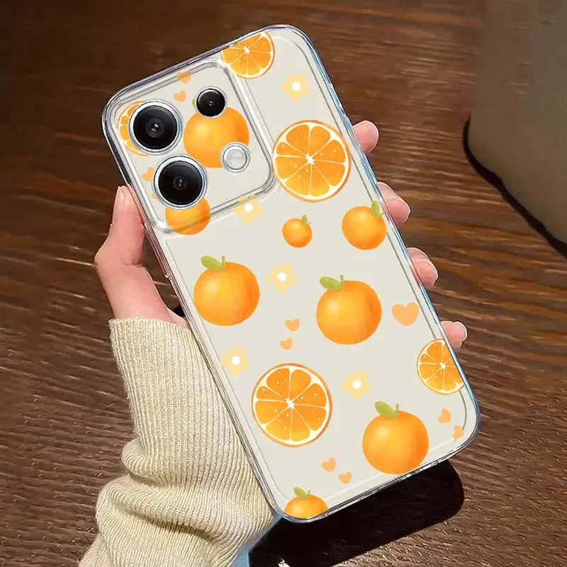 

Colorful Oranges Cherries Phone Case For Xiaomi Redmi 10 11 K30 K40 K50 K60 K70 Pro Prime Plus Ultra Zoom 5G TPU Transparent
