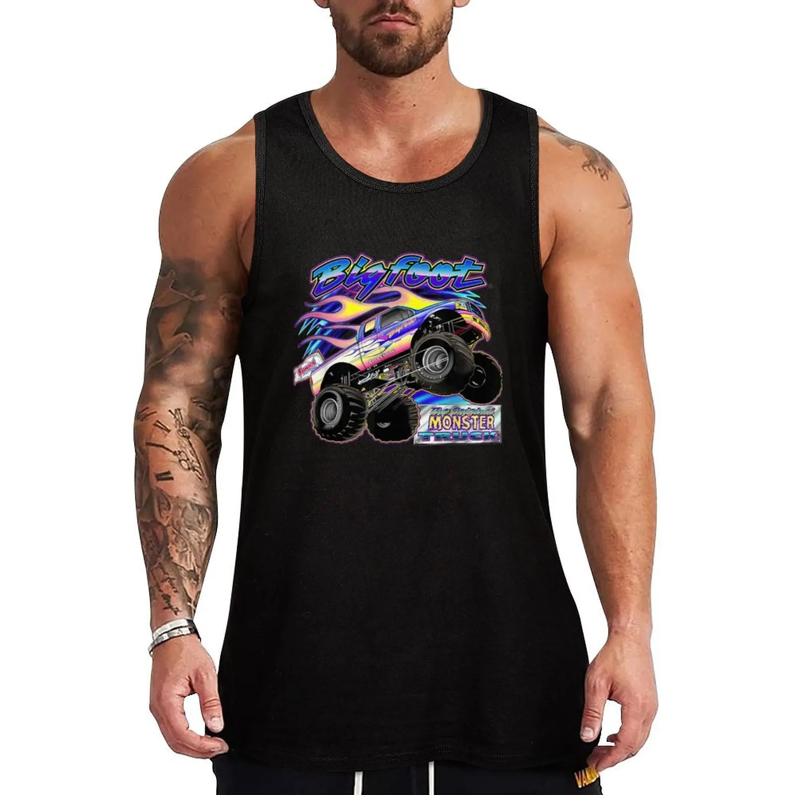 

Flame BIGFOOT Tank Top Anti Odor Tank Top Moisture Wicking Workout Shirt