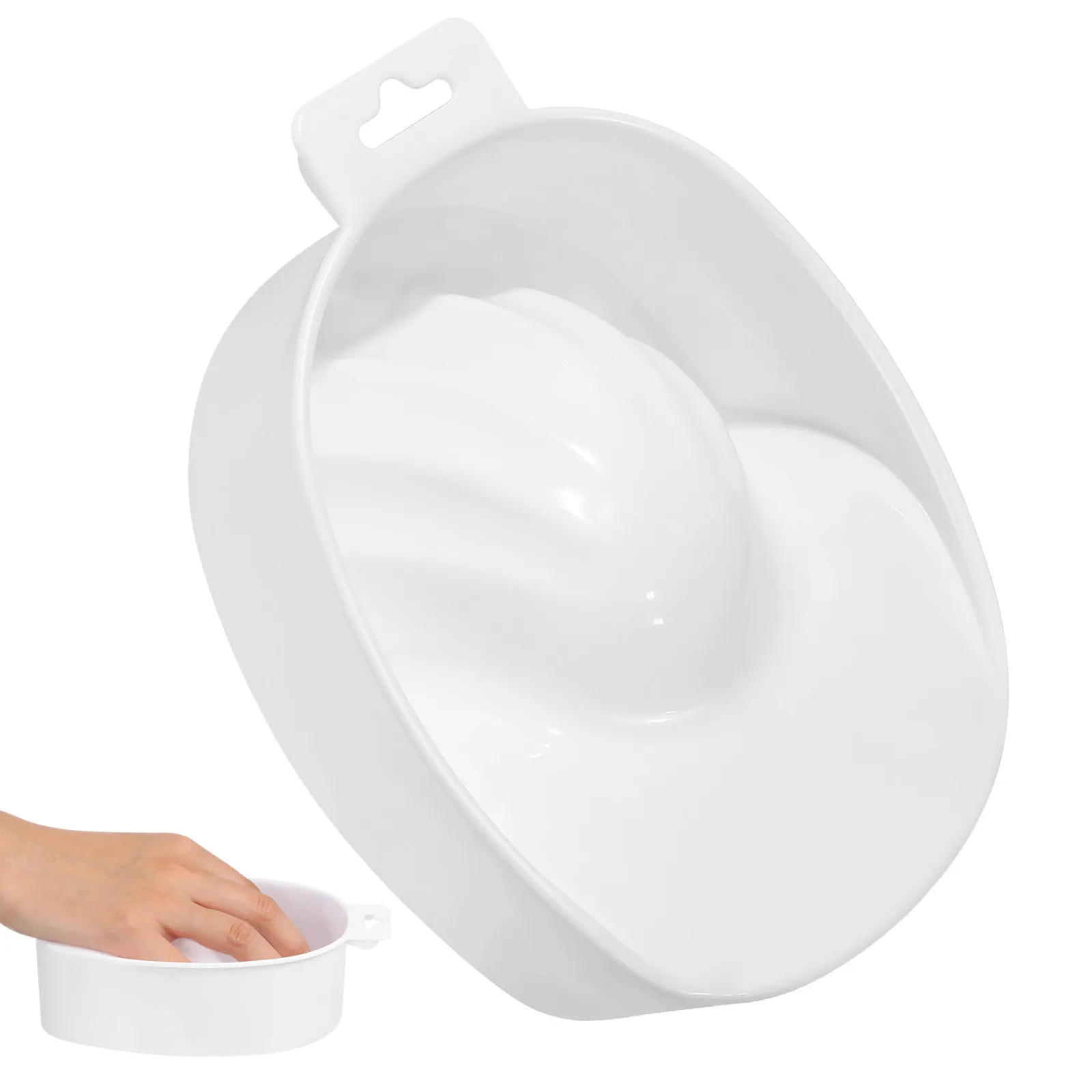 Ciotola per Trattamento Unghie 17x12.2x5cm, Vaschetta per Idratazione Mani, Ciotola per Cura delle Cuticole, Uso Professionale