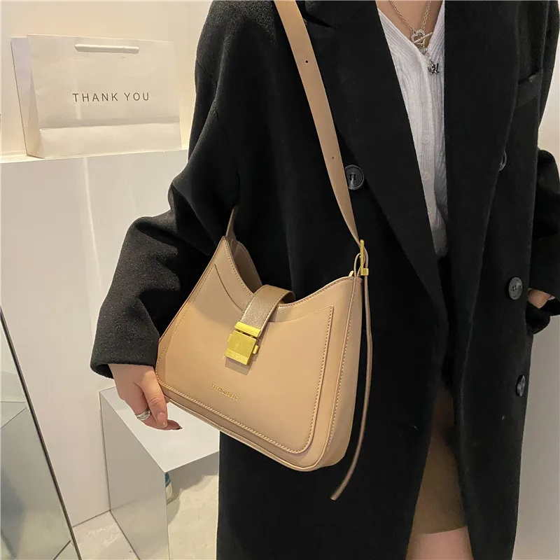 Damska torba pod pachę 2024 wiosna nowe Retro wysokiej jakości torby jedno ramię Crossbody proste uniwersalne torebki Trend