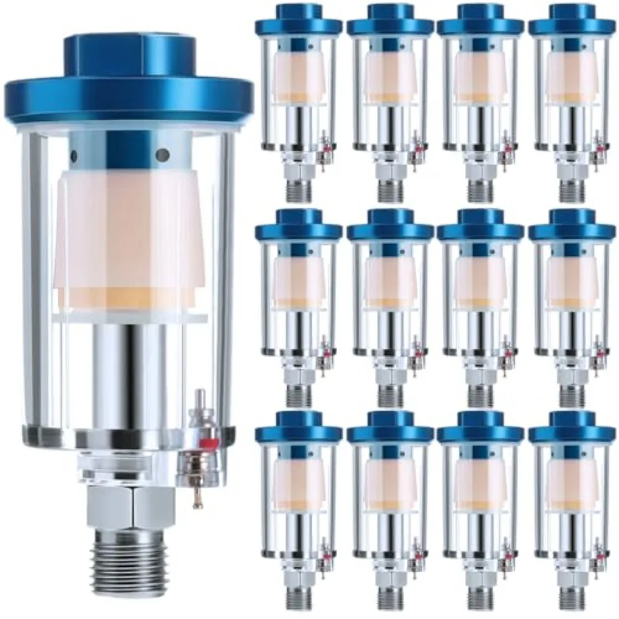 

Mudder 14 шт. Фильтр сжатого воздуха Вода Маслоотделитель 1/4 дюйма NPT Впускной и выпускной фильтр Аэрограф Сепаратор влаги для Ai