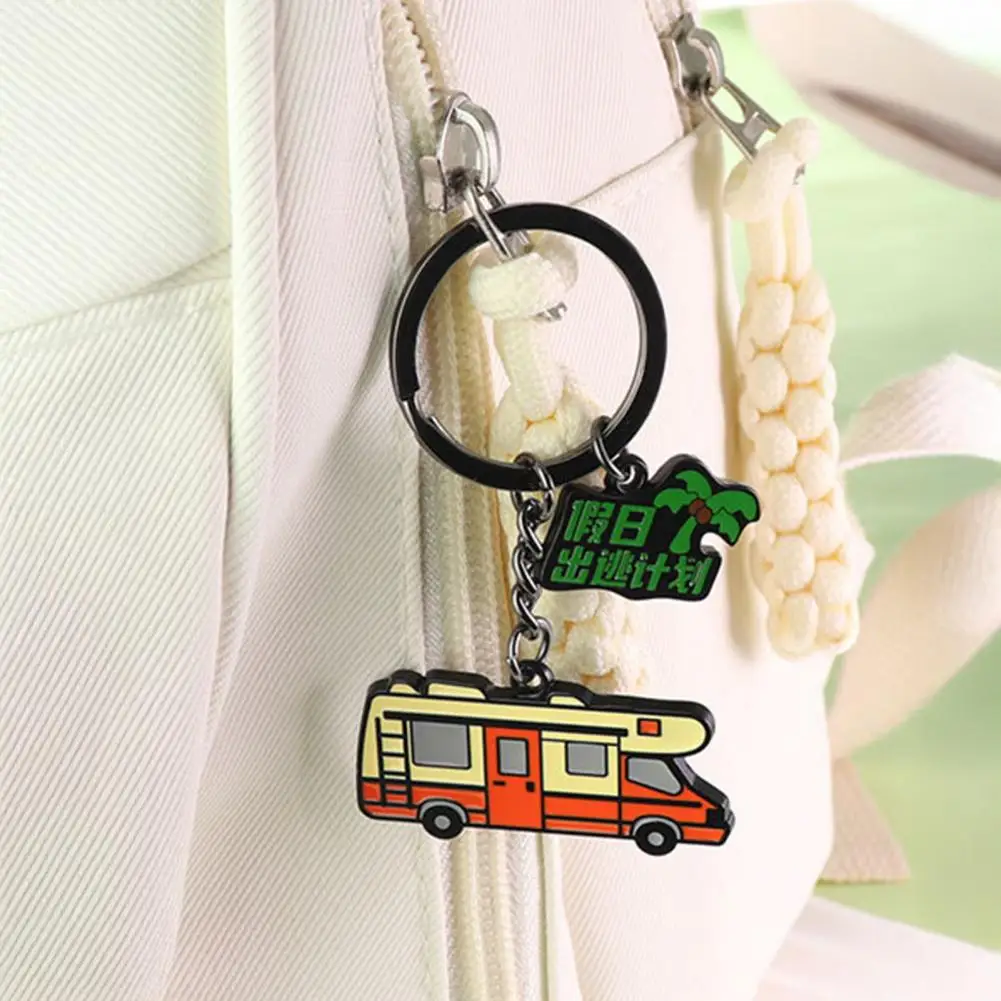Keychain Pendant Zinc Alloy Oil Dripping Process Camping Theme Styling Key Holder Portable Versatile Design Keyring Hiking Keych