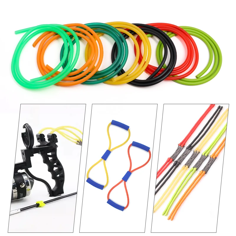 1 미터 자연 라텍스 고무 호스 ID 1.6/2/4/6/8/10/12/14/18mm 고탄성 밴드 새총 투석기 고무 튜브 장력 벨트