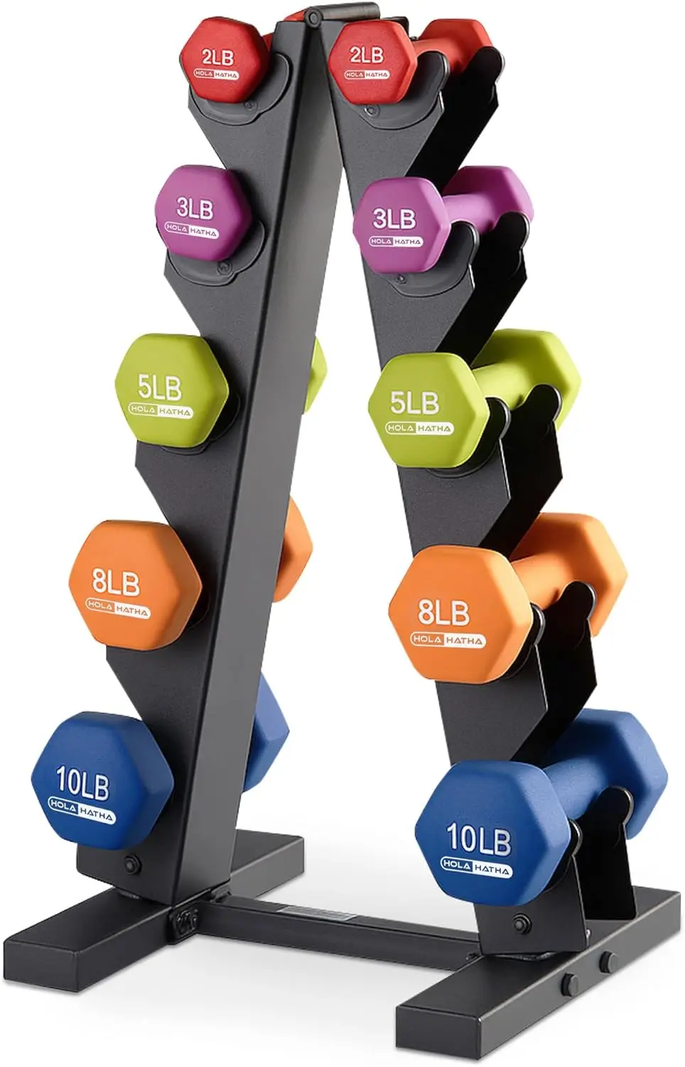 

Набор гексагональных гантелей пастельных цветов с подставкой: 2, 3, 5, 8, 10 фунтов для домашних тренировок
