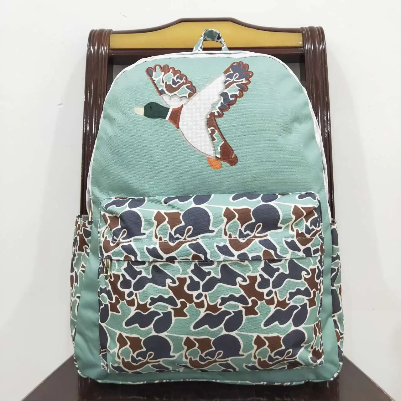 2024 Ready to ship infant baby kids mallard duck camo print mini backpack wholesale baby diaper backpack baby shoulder bag