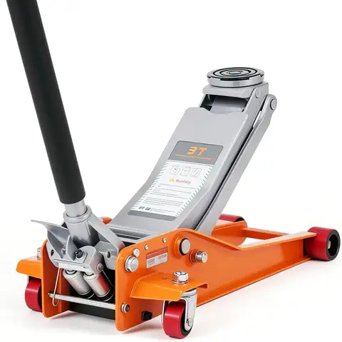 3 Ton Low Profile Hydraulic Racing Floor Jack with Dual Piston Quick Lift Pump Heavy Duty Steel Lifting Range for Car SUV Truck