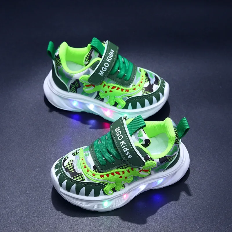LED Kinder Niedliche Cartoon-Sneaker für Jungen, Lässige Kinderschuhe, Mädchen Atmungsaktive Mesh-Leuchtschuhe, Beleuchtete Babyschuhe – Detail 8