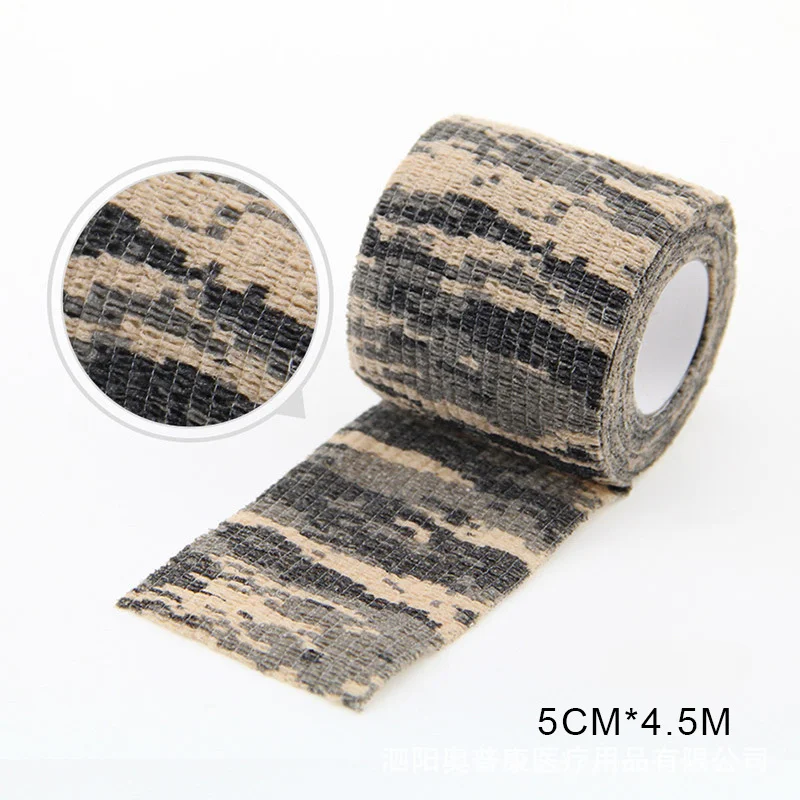 Elastic Wrap Tape Army Adhesive Outdoor Hunting Camouflage Stealth Tape Waterproof Wrap Durable Self Adhesive Elastic Bandage