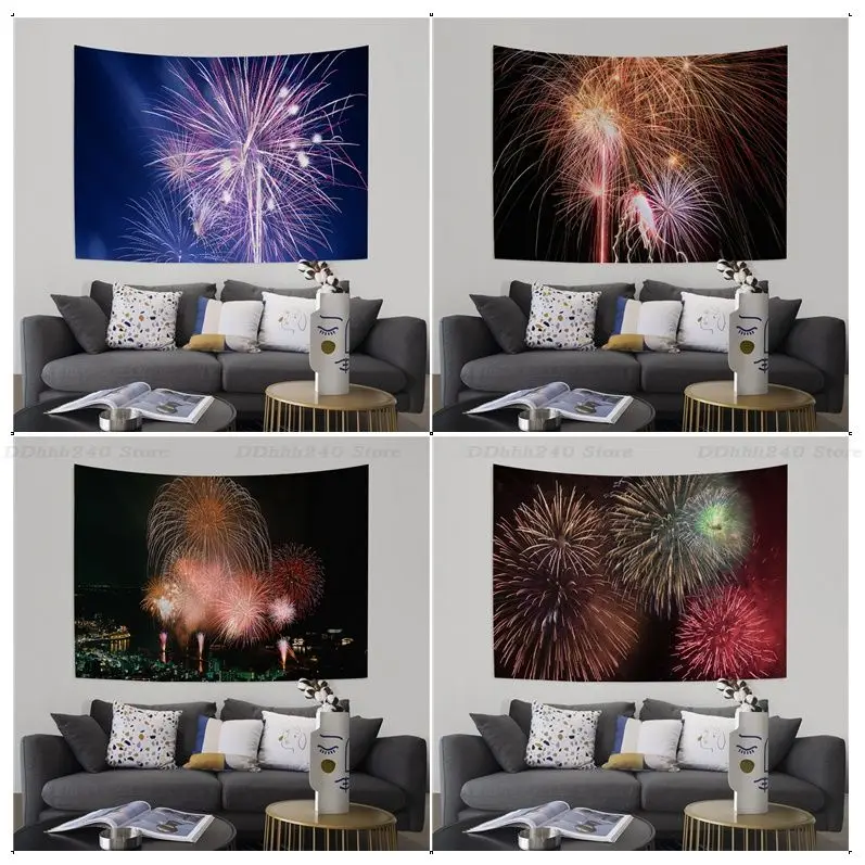 Fireworks Chart Tapestry Japanese Wall Tapestry Anime Wall Art Decor