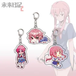 LLavero de Anime Yuno Gasai Future Diary, accesorios de Mirai, anillo de llavero, colgantes de Halloween, accesorios de colección de regalo