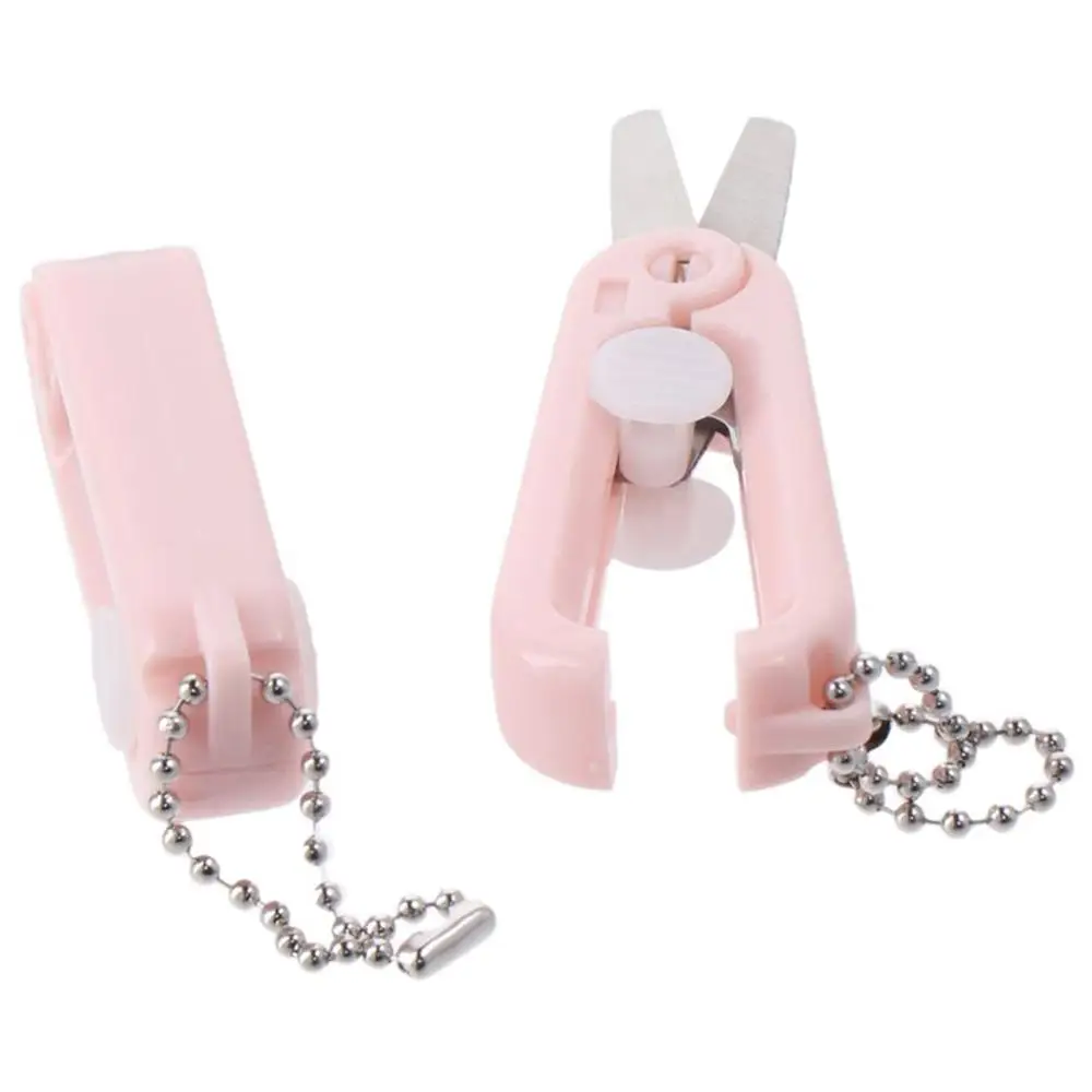 4 PCS 2Color Folding Scissors Pink and White 2.5inch Travel Scissors Foldable Telescopic Scissor for DIY Scrapbooking
