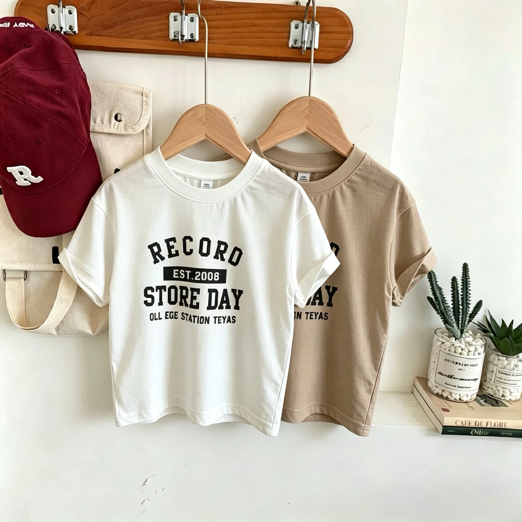 Einfache, vielseitige Kinder-T-Shirts, Oberteile, Sommerkleidung, lockere, lässige Kurzarm-T-Shirts mit Buchstabenmuster, modisches Kinder-T-Shirt mit O-Ausschnitt