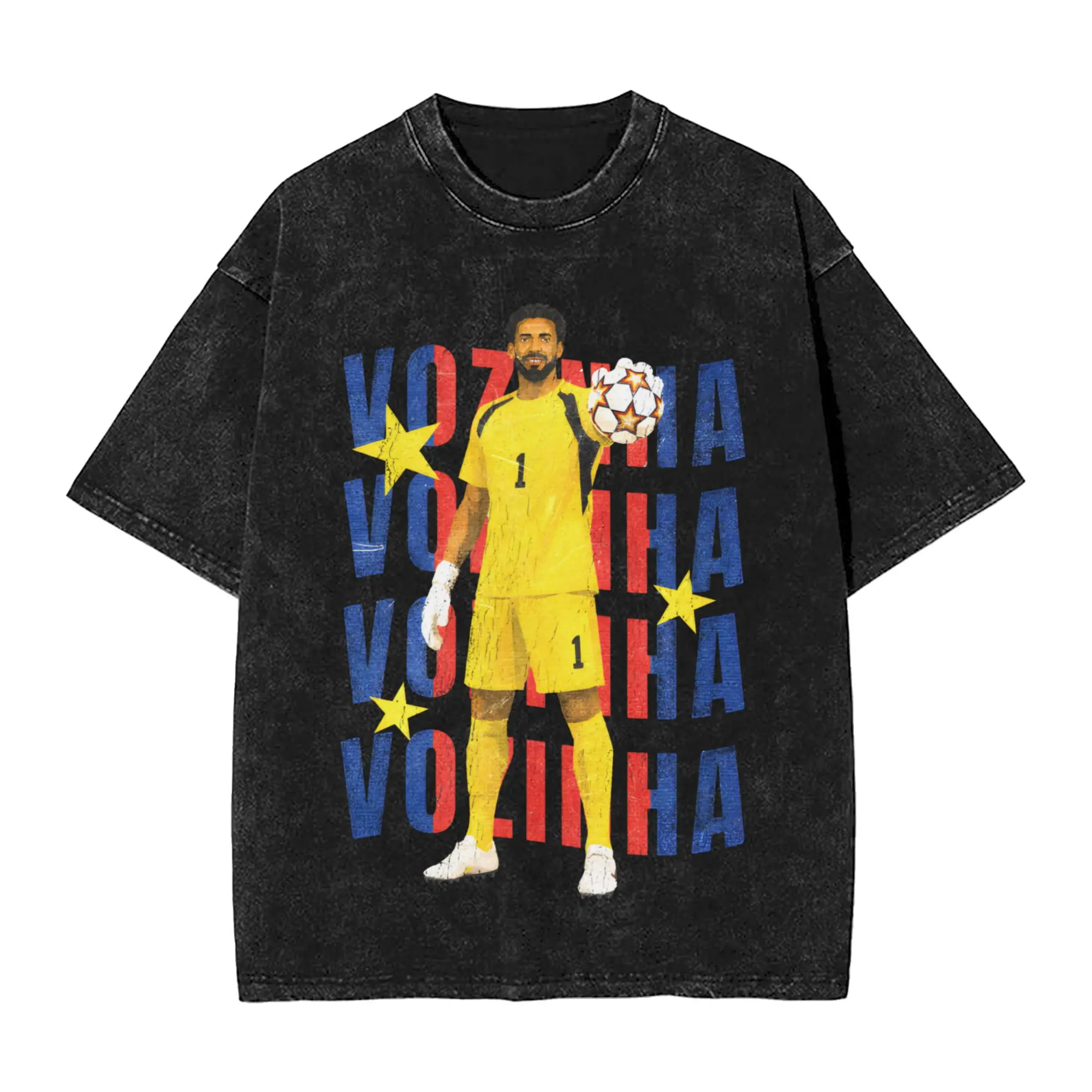 Cabo Verde Vozinha T Shirts Men's  100% Cotton Awesome T-Shirts Round Neck  Tees Short Sleeve Clothes Plus Size