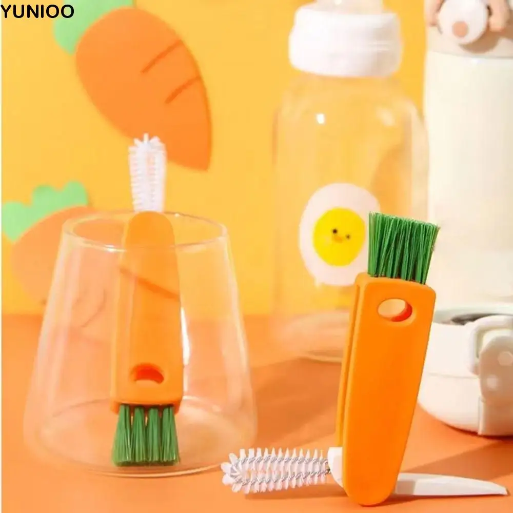 

Cartoon Bottle Gap Cleaner Brush Multi-Functional Flexible Design Cup Crevice Cleaning Brush Straw Cleaner 360° Rotatable