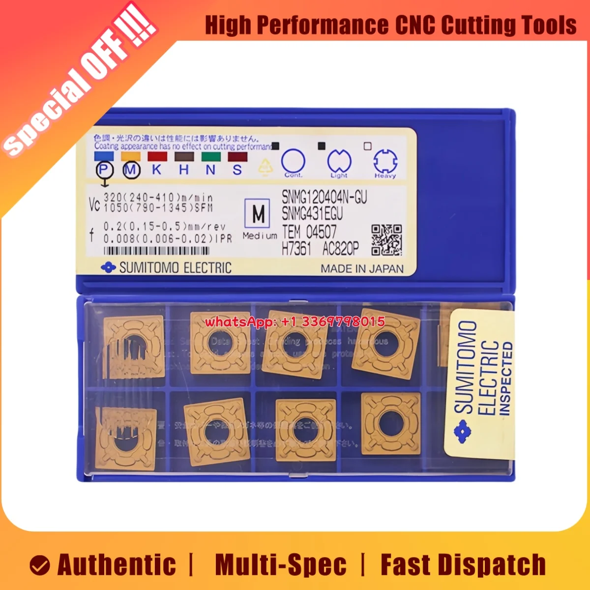 

10pcs Original SNMG SNMG1204 08 12 SNMG1506 12 SNMG1906 16 N-MU GU SU UX MX UG AC810P AC820P AC830P Turning Insert