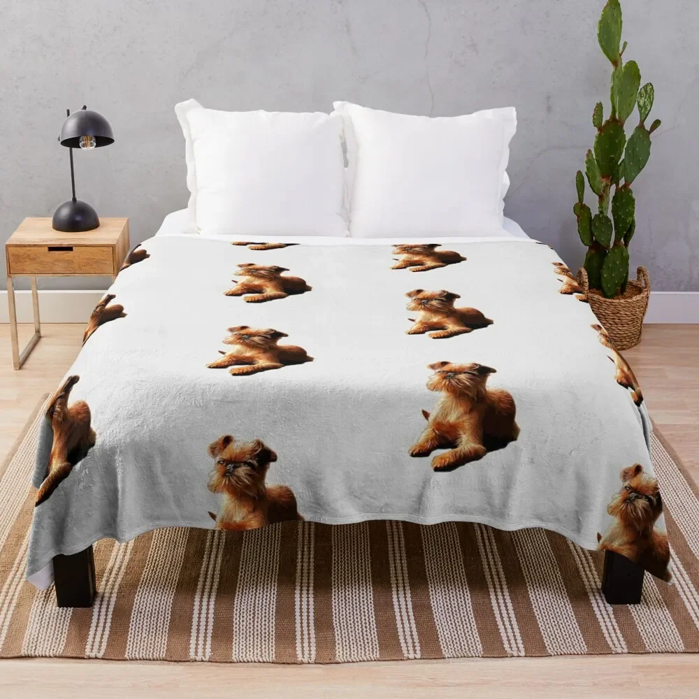 

Brussels Griffon Gorgeous Dog Art! Throw Blanket Bed Fashionable Hairys christmas gifts Blankets