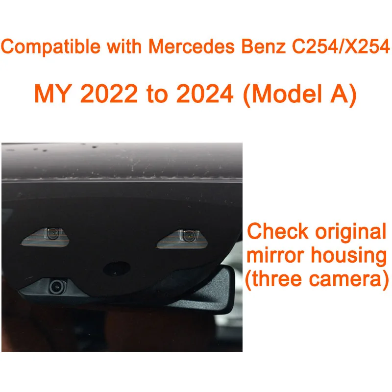 GRECOREAL 4K Dash Cam Voor en Achter 2160P WiFi Dual Dashcam APP Controle Plug Play Compatibel met Mercedes Benz GLC X254 C254 - afbeelding 1