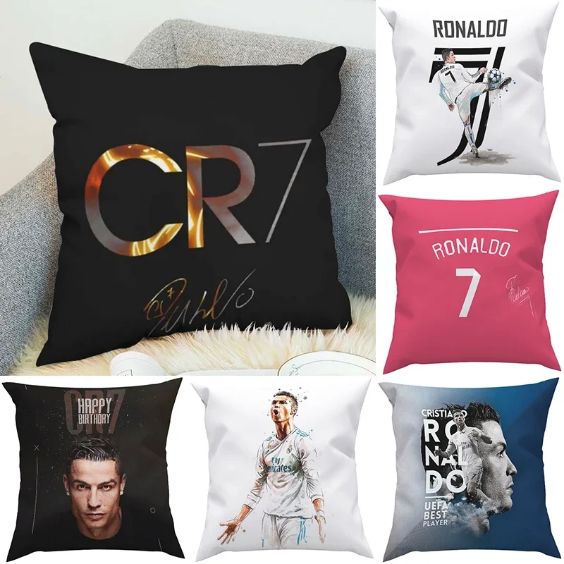 Cushion Cover 45*45 CR7 Cristiano Ronaldo Couple Pillow Pillowcases for Pillows 45x45 Sofa Cushions Fall Decor Pillowcase Covers