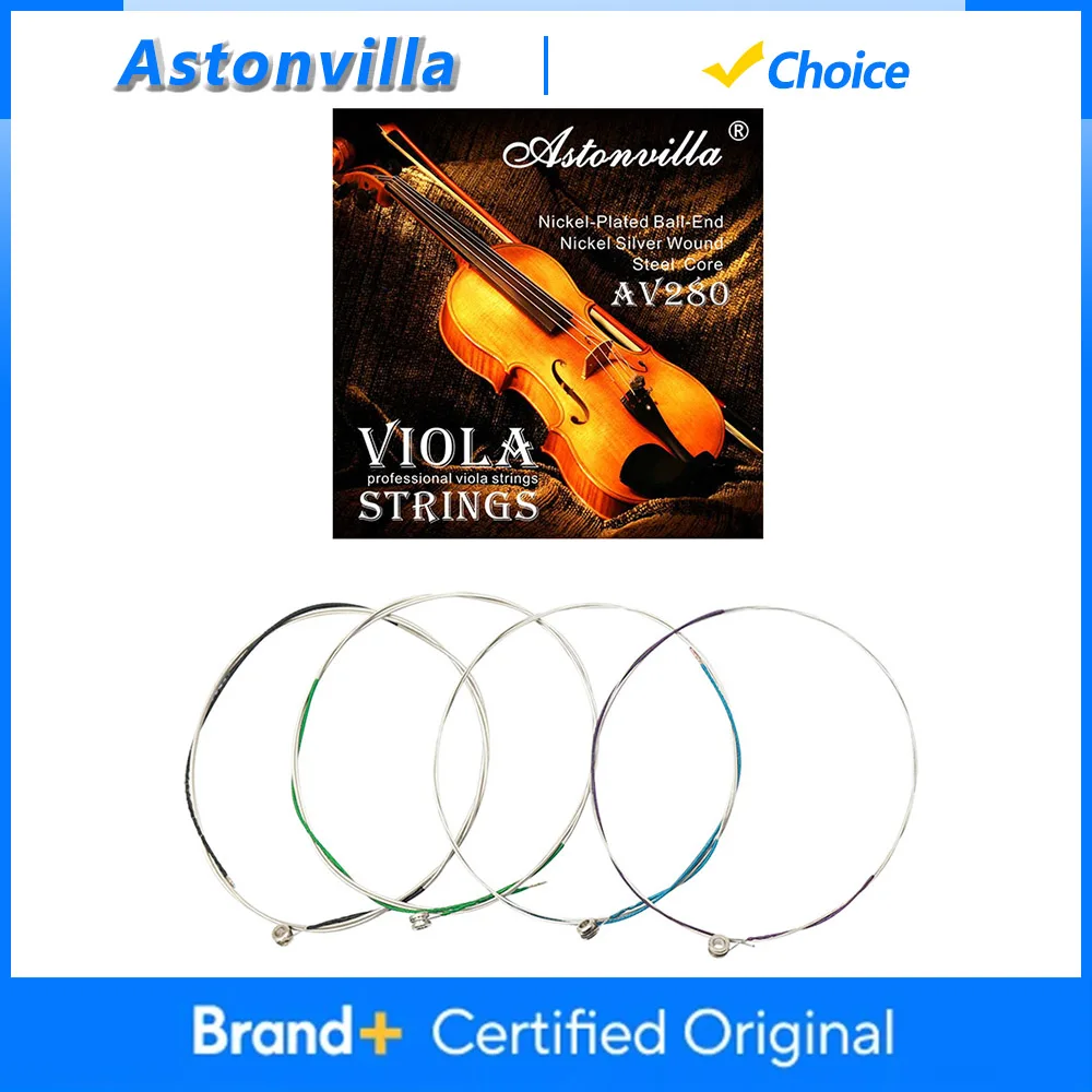Astonvilla 1/5/10 Sets AV-280 Viola Saiten Edelstahldraht Nickel Silber Viola Saite Saiteninstrument Teile Zubehör