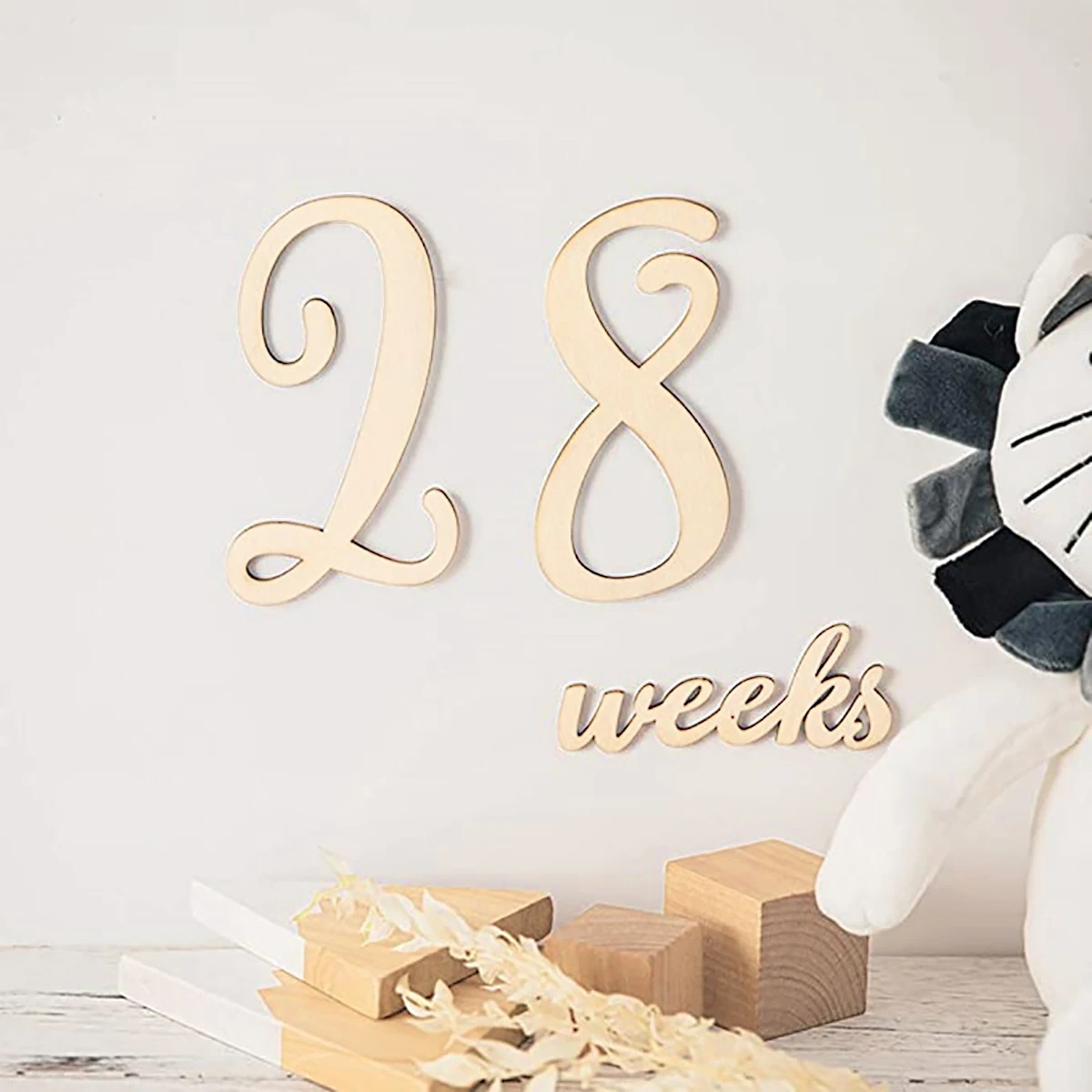 Baby Birthday Milestone Letter Month and Year Milestone Blocks 19 wooden props for newborn photography