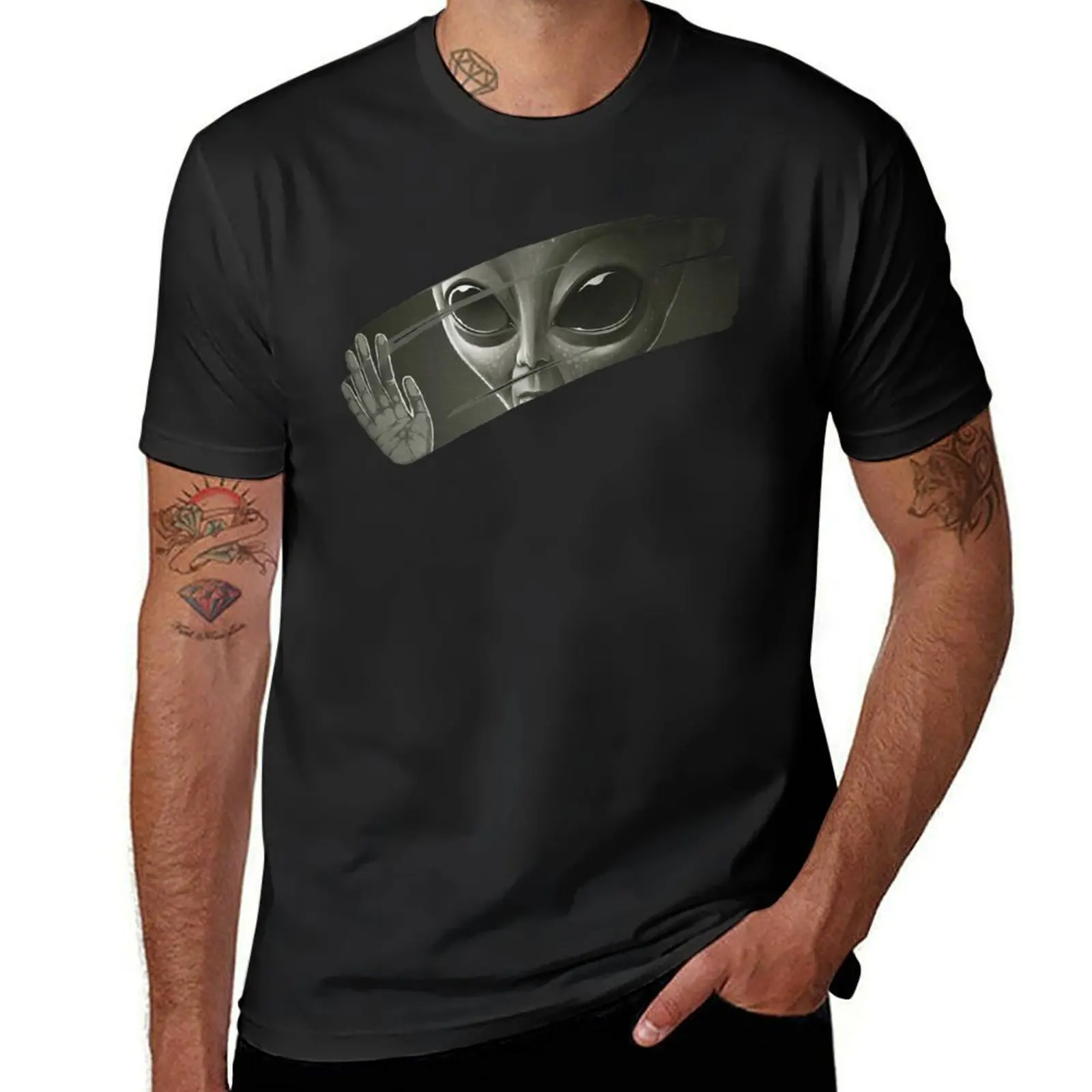Alien T-Shirt cute tops sublime T-shirts for men cotton