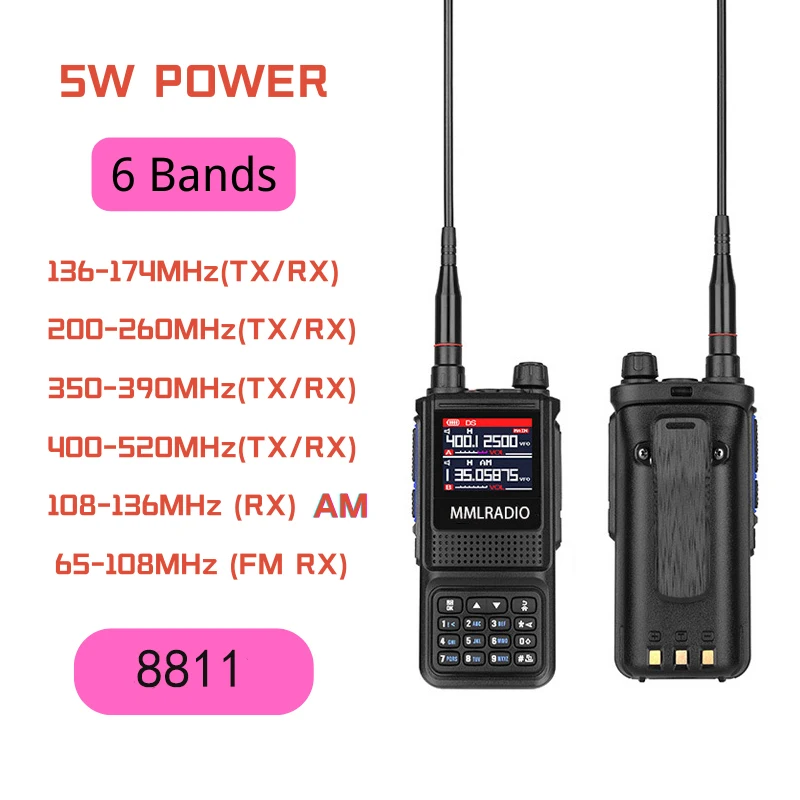 

Portable Professional Wireless Station Communication Device Ham Two Way Radio Air Band Full Band Transceiver Walkie Talkie Set