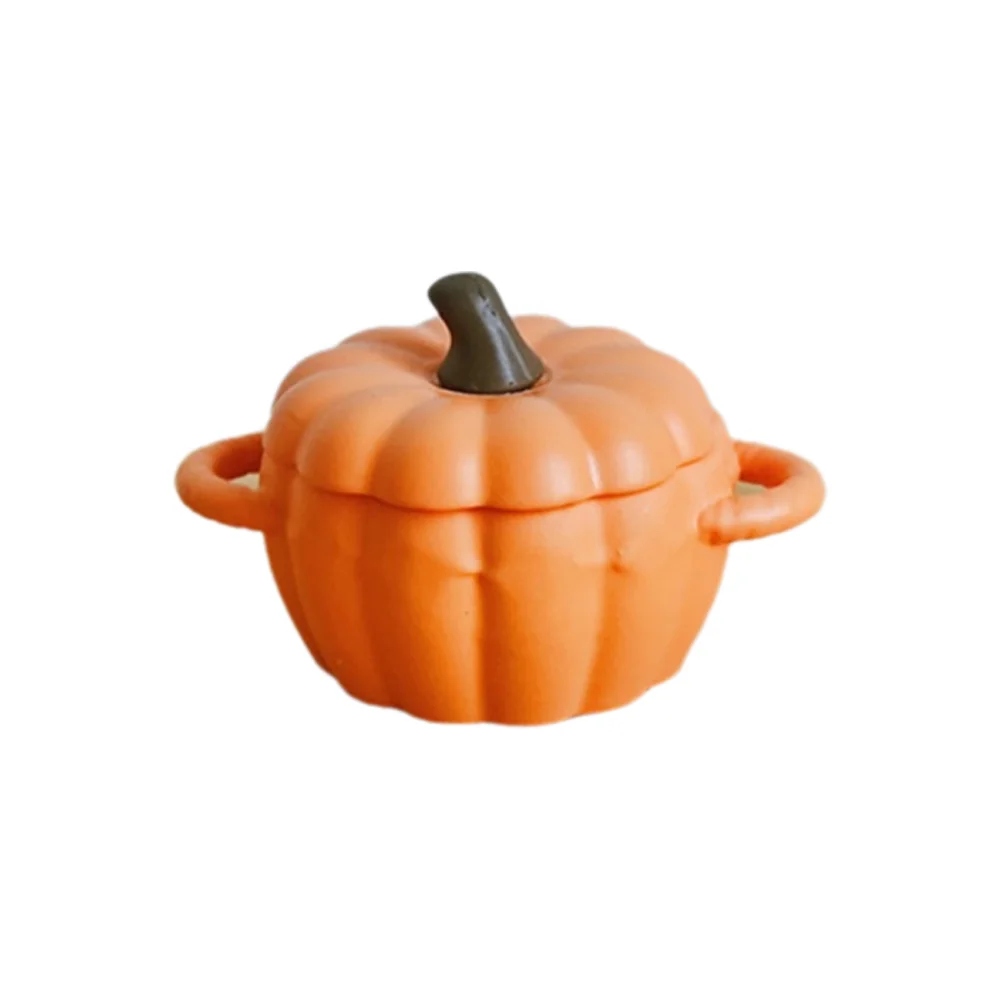 1/6 1/12 Doll Mini Pumpkin Soup Pot Multicolor Alloy Dollhouse Halloween Decoration Micro Landscape Ornament Doll Accessories