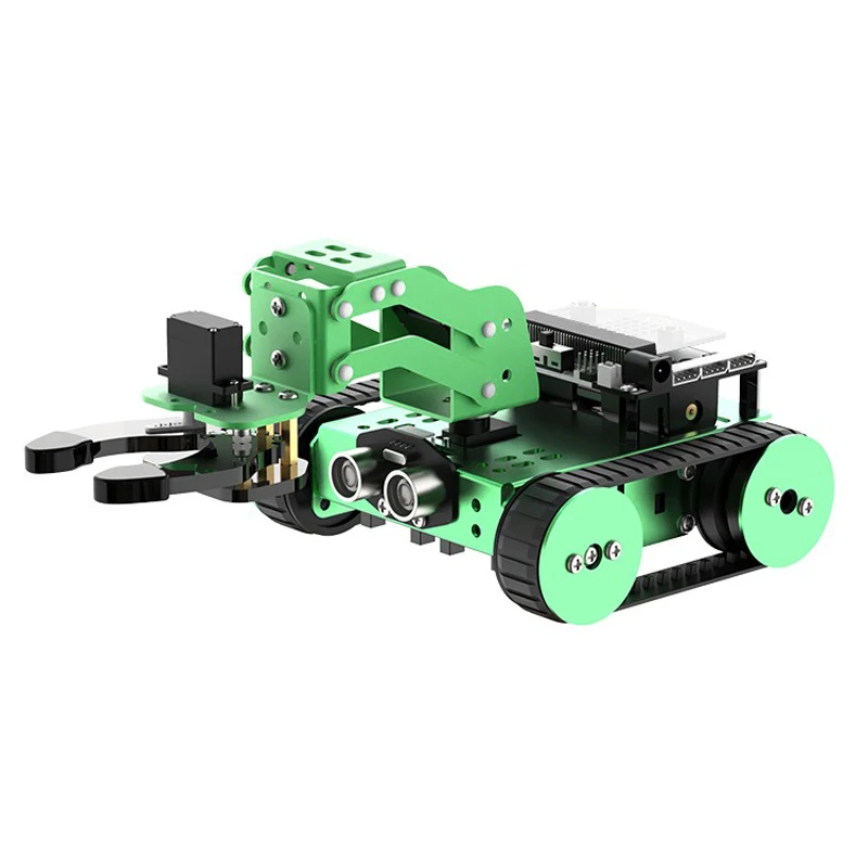 Robot de tanque RC para Microbit V2, Kit educativo de bricolaje, Micro:Bit programable, coche de rastreo gráfico robótico, Kit de Inicio