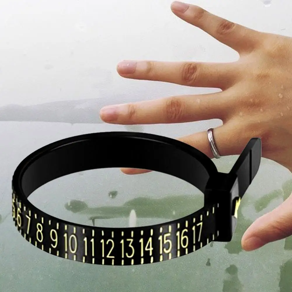 Universal Ring Size Ruler Reusable Accurate US Ring Sizer Gauge Measuring Tool Jewelry Accessories