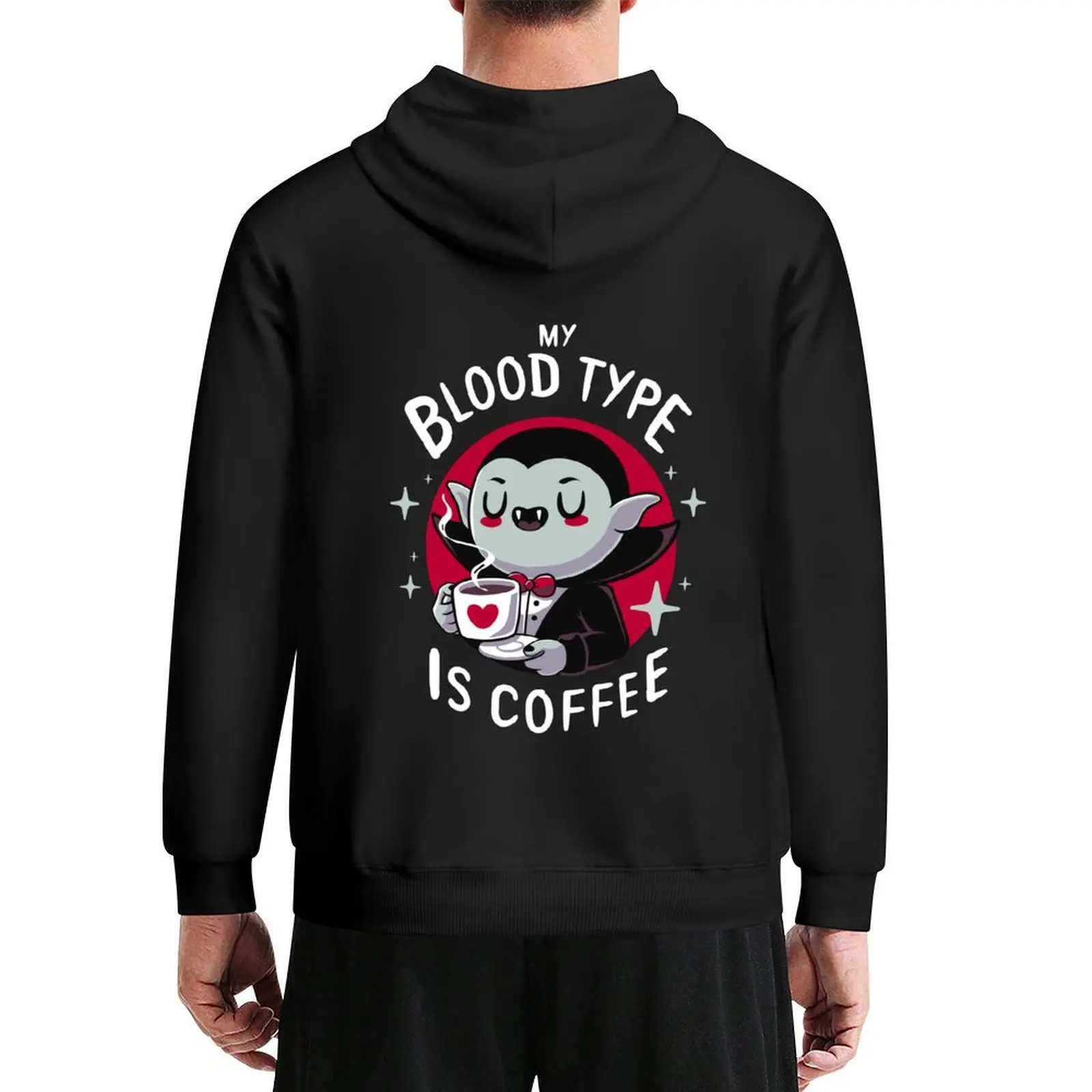 

Coffee vampire - Cute Dracula - Happy Mornings Hoodie anime clothing blouse korean style clothes fashion men designer hoodies