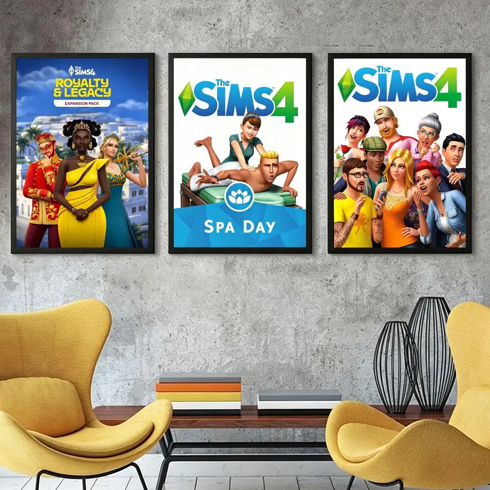 game The Sims Poster HD Poster Retro Industrial Style Suitable for Living Room Bar Corridor and Gift Giving