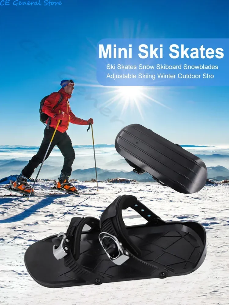 Mini Short Ski Skates Ski schuhe Ski boards verstellbare kurze Mini Skating Ski schuhe tragbar für Winter Outdoor-Sportarten