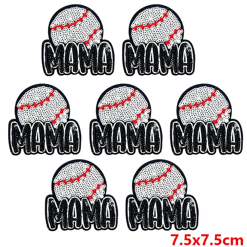 Parches bordados béisbol fútbol día del juego planchar o coser ropa - imagen 2