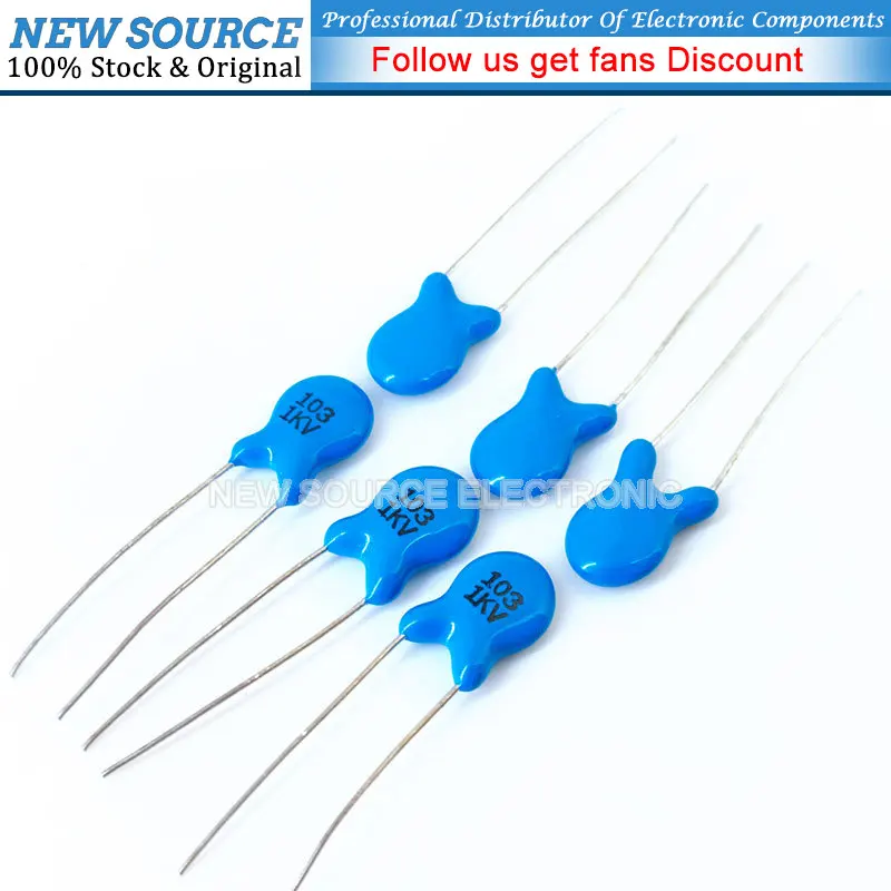 10pcs 6KV 5PF 10PF 15PF 18PF 22PF 27PF 33PF 47PF 56PF 100PF 470PF 1000PF 2.2NF 6000V High Voltage Ceramic Capacitors