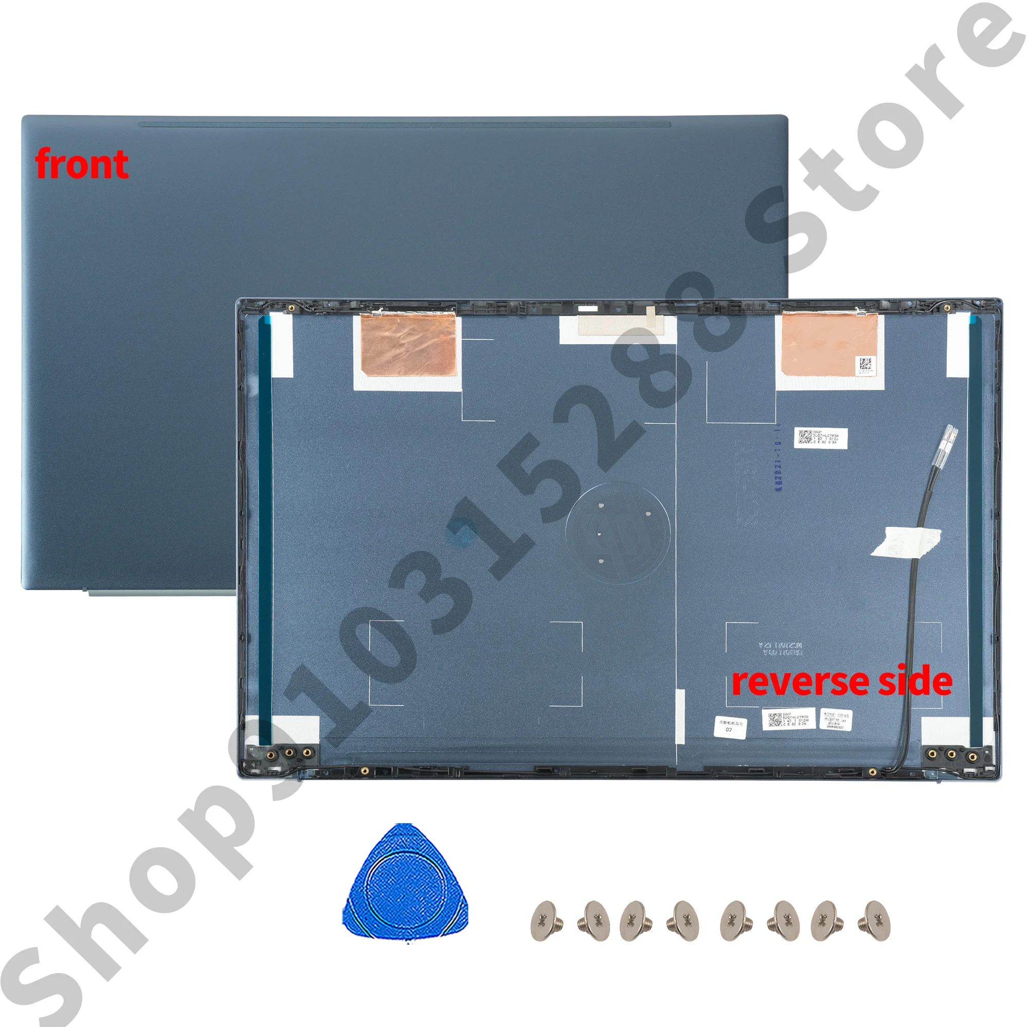 Cubierta trasera LCD para Pavilion 15-EH 15-EG 15Z-EH TPN-Q245 Q246 tapa trasera superior M08899-001 bisel/reparación azul/plata/metal dorado