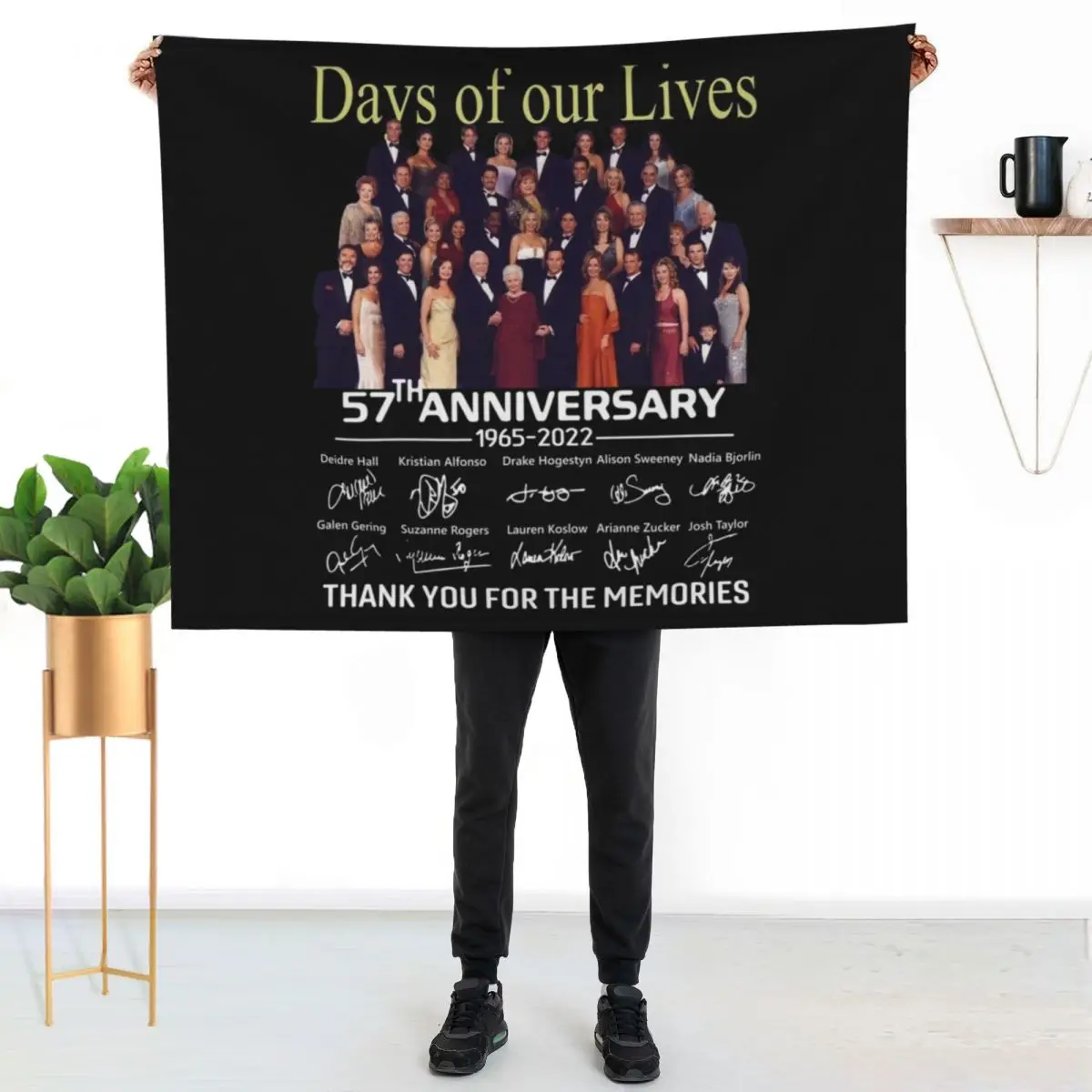 

Days Of Our Lives 57Th Anniversary Throw Blanket Easy Care Comfortable Blanket for Couch
