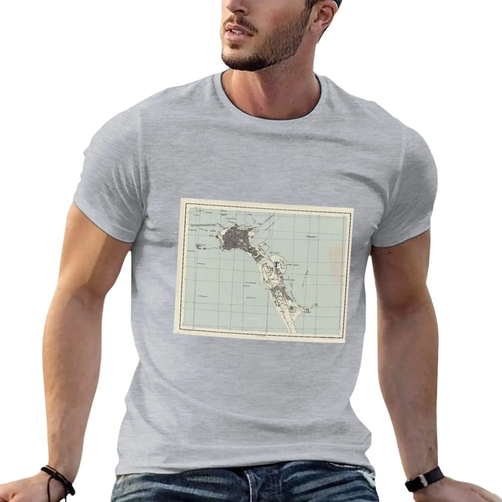 Vintage Map of Cadiz Spain (1943) T-Shirt boys animal print shirt new edition shirts graphic tees mens tall t shirts