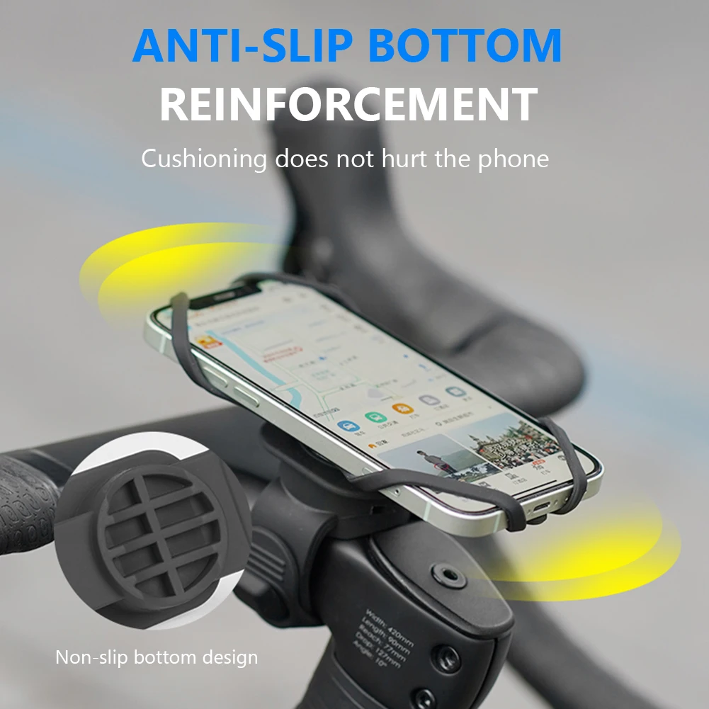 GUB 630 실리콘 자전거 컴퓨터 마운트 충격 방지 미끄럼 방지 확장 컴퓨터 스탠드 조정 가능한 자전거 브래킷 사이클링 액세서리