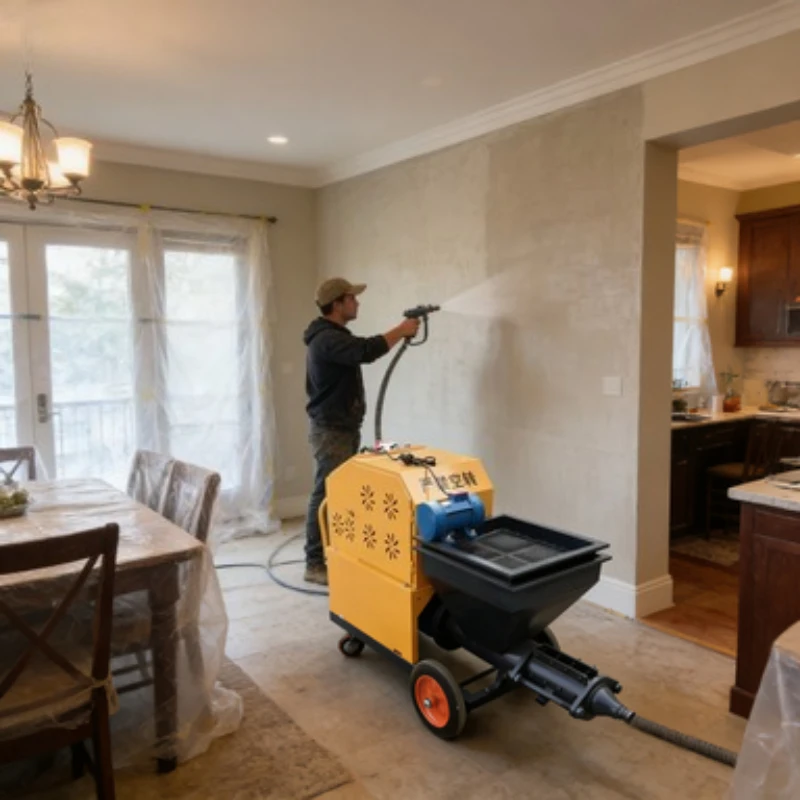 

Cheap Multifunctional Cement Mortar Spraying Machine Electric Mini Stucco Pump Cement Sand Mortar Spraying Machine